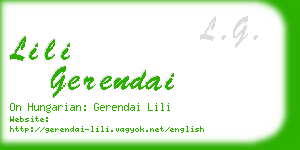 lili gerendai business card